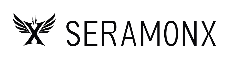SERAMONX seramonx_h_light_800.png（淺色環境 · 黑標誌），800×208 px，顯示 240 CSS px